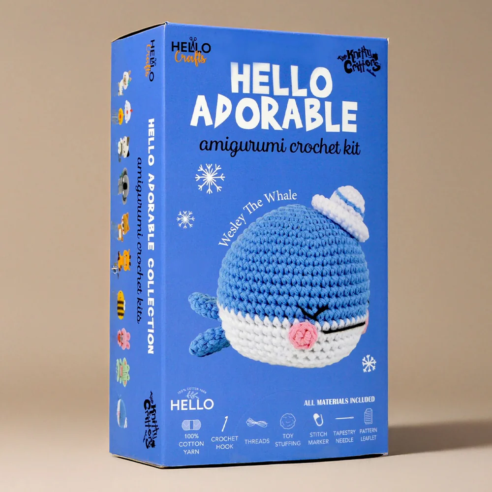 Hello Adorable Amigurumi Kit - Wesley The Whale - KC981 - Image 5