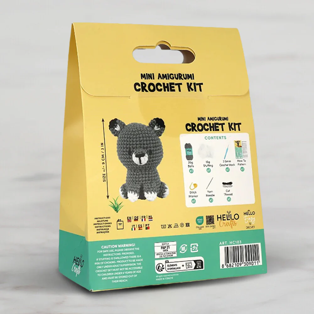 Hello Crafts Crochet Mini Amigurumi Kit - Howler - HC103 - Image 3