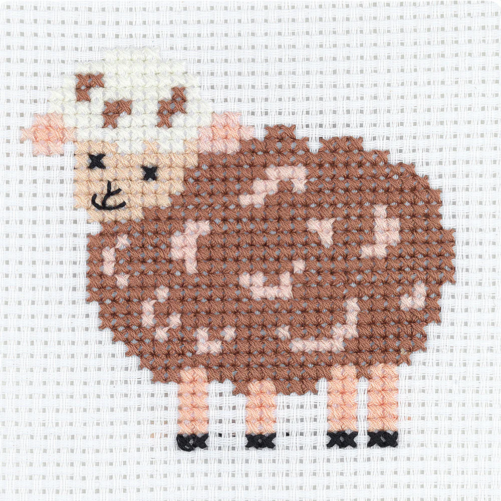 Hello Crafts Cross Stitch Kit Curly Sheep - HC555 - Image 2
