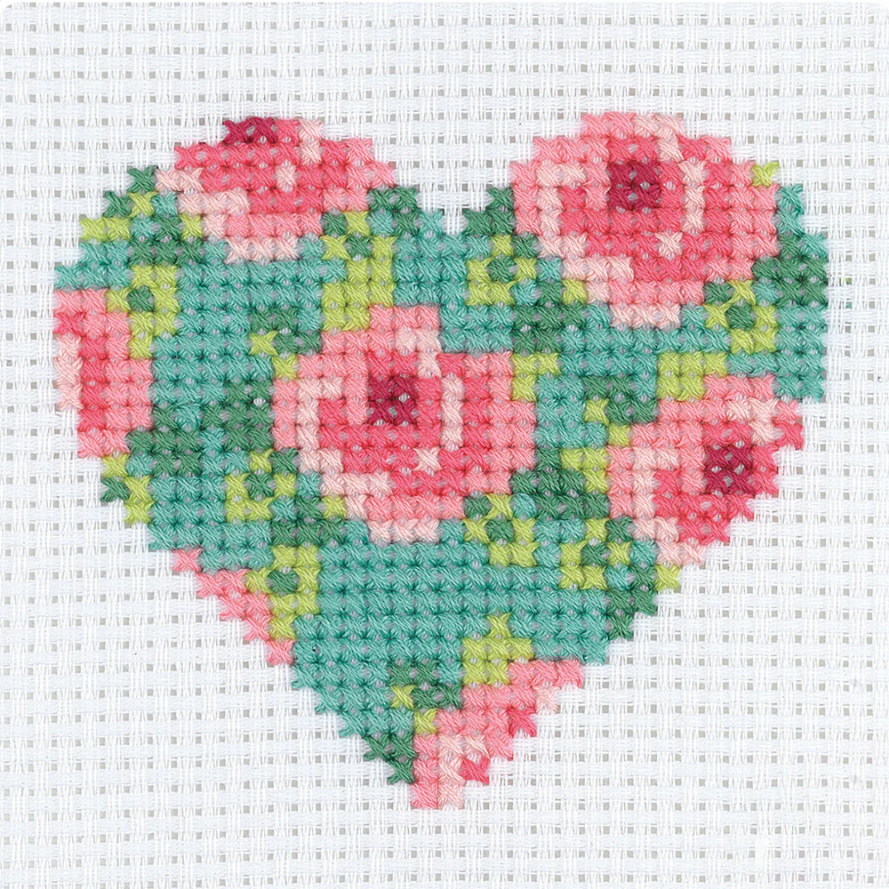 Hello Crafts Cross Stitch Kit Flower Heart - HC559 - Image 2