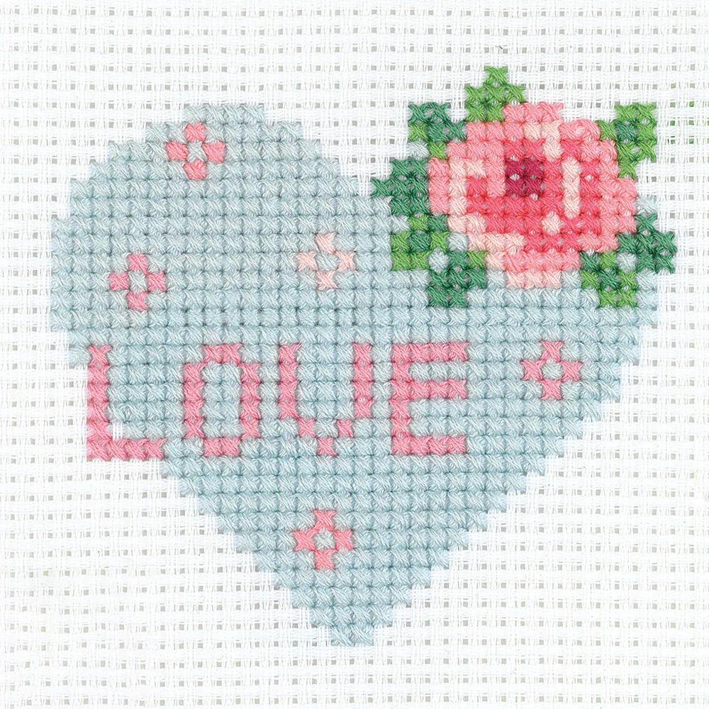 Hello Crafts Cross Stitch Kit Heart - HC558 - Image 2
