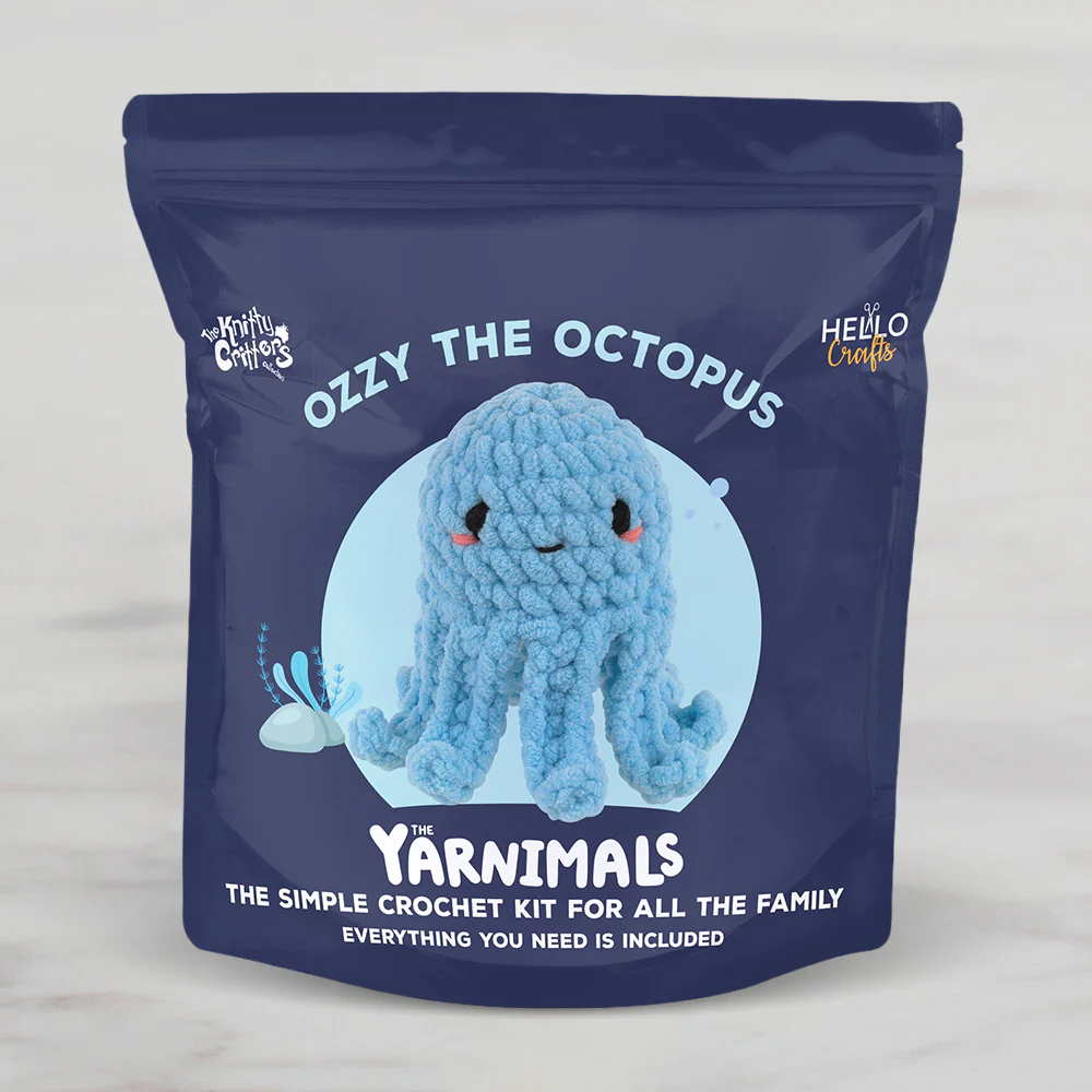 Hello Crafts Yarnimals Amigurumi Kit - Ozzy The Octopus - YN002