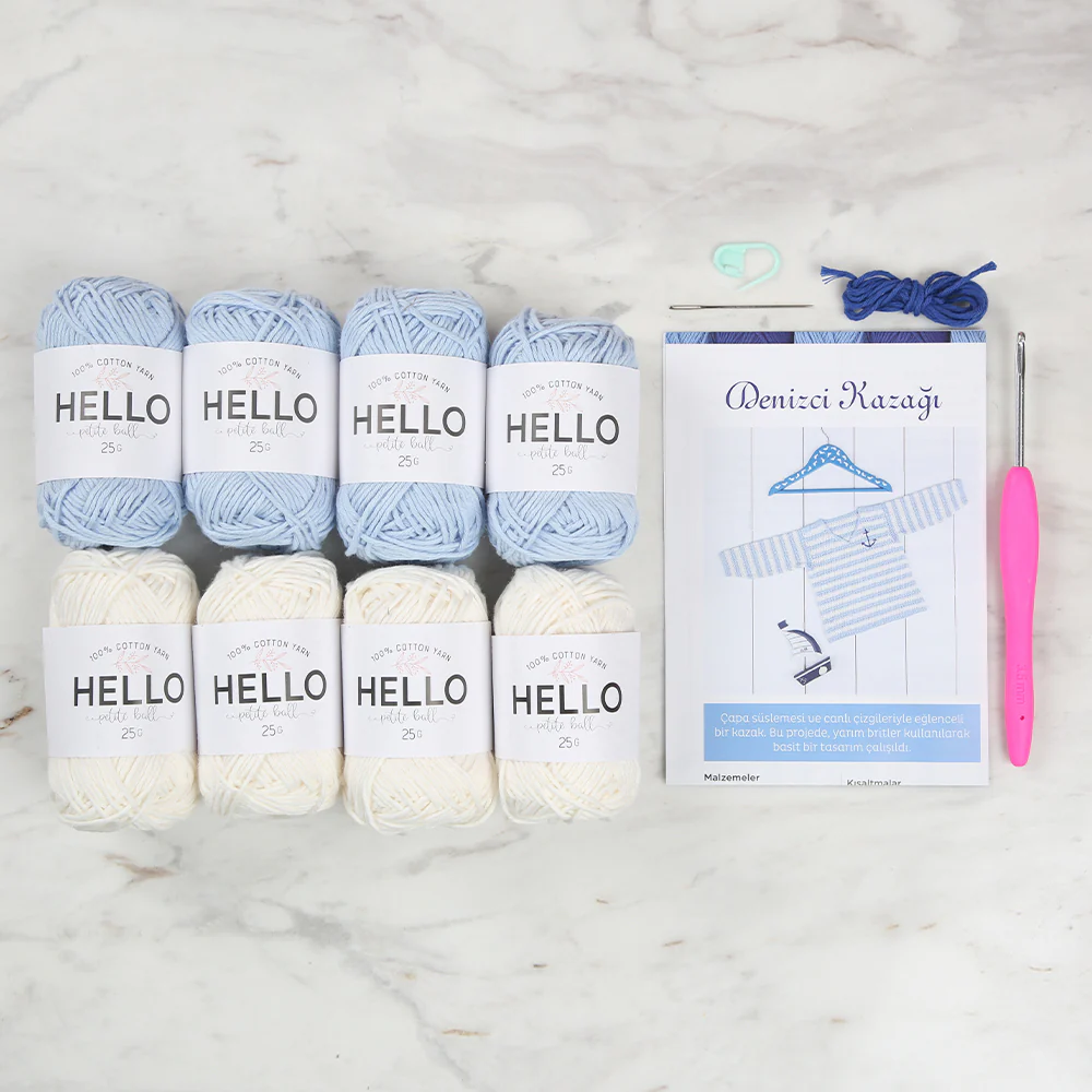 Hello Crochet Hobby Set - Summer Baby Sweater - Image 2