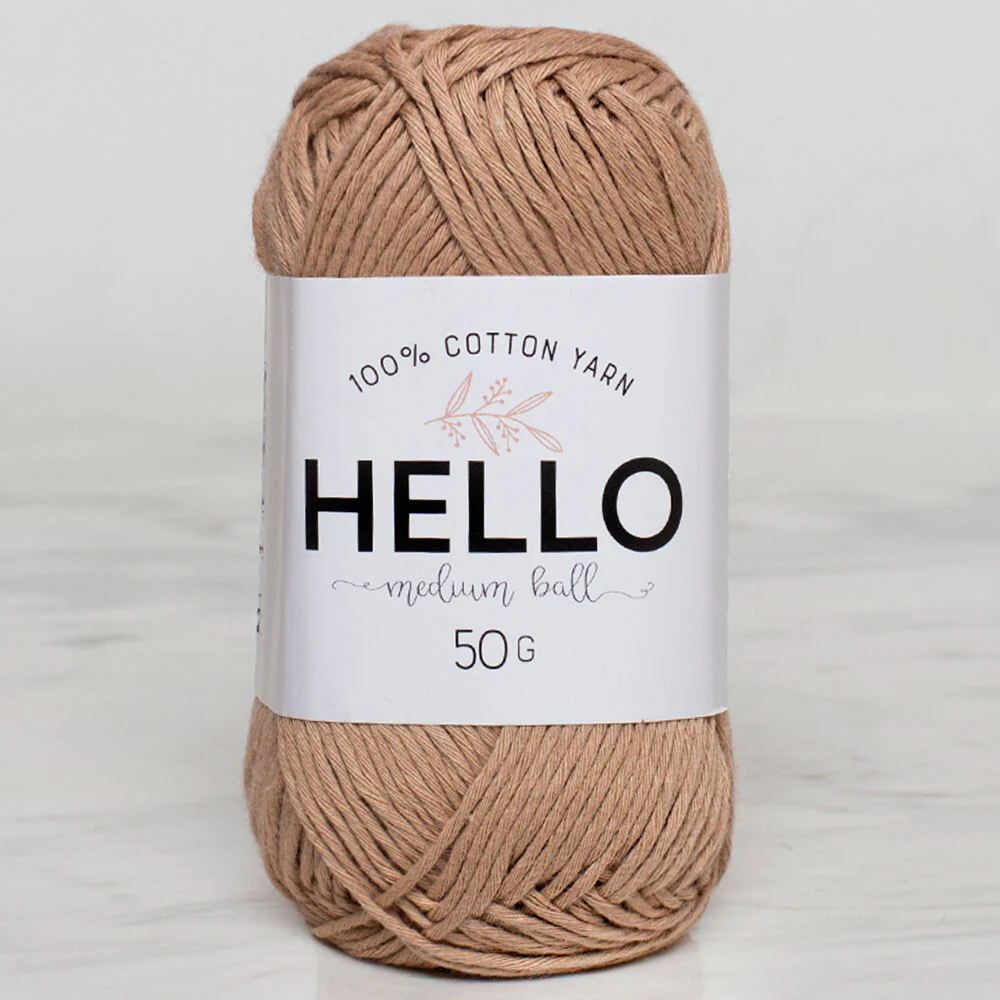 Hello Knitting Yarn, Beige - 125