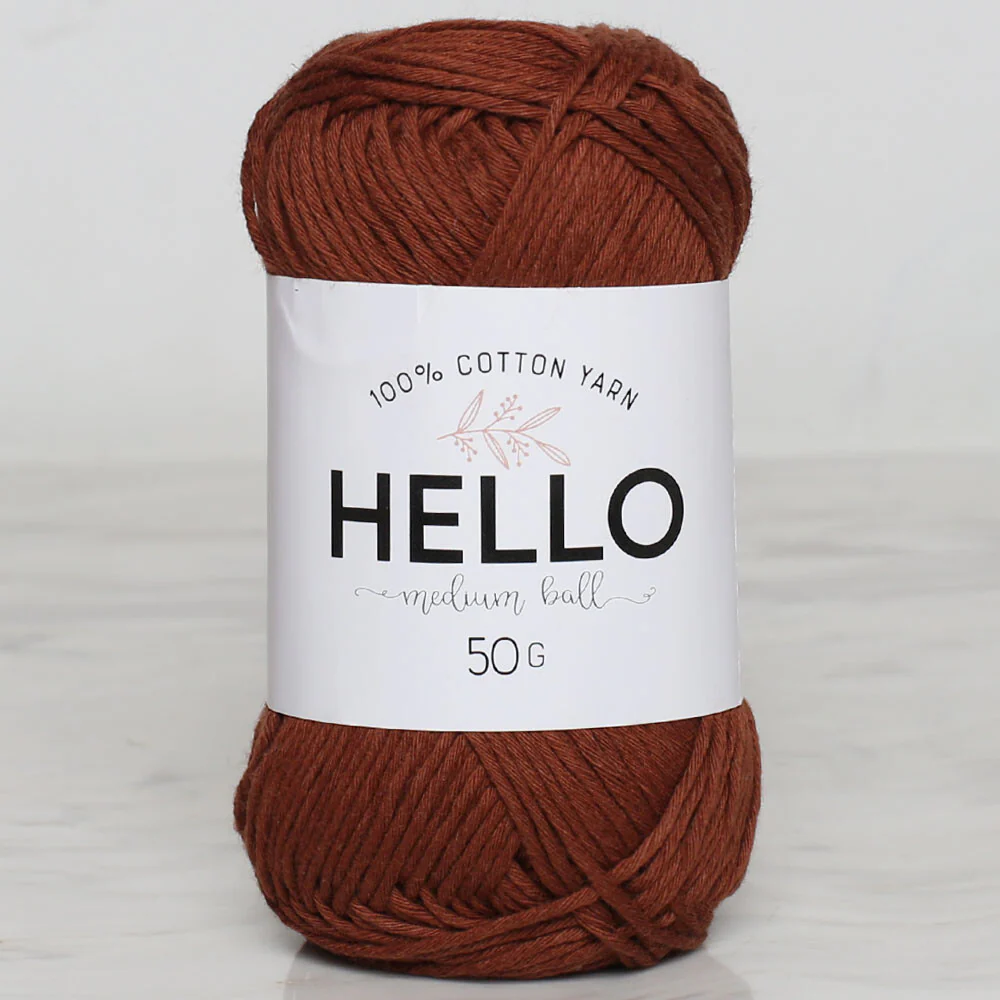 Hello Knitting Yarn, Brown - 168
