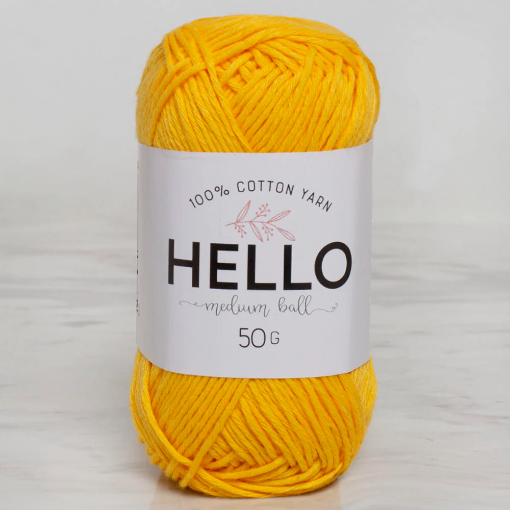 Hello Knitting Yarn, Dark Yellow - 123