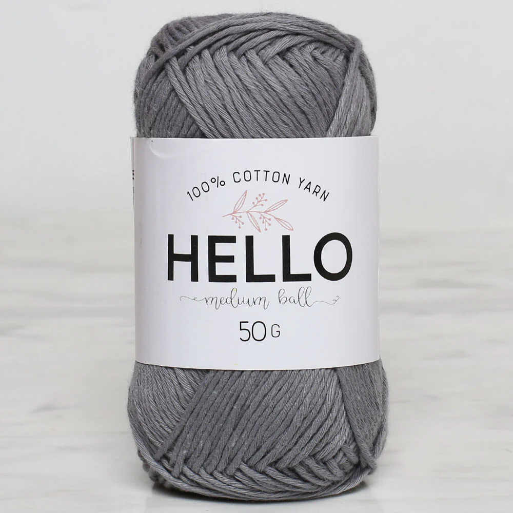 Hello Knitting Yarn, Grey - 176