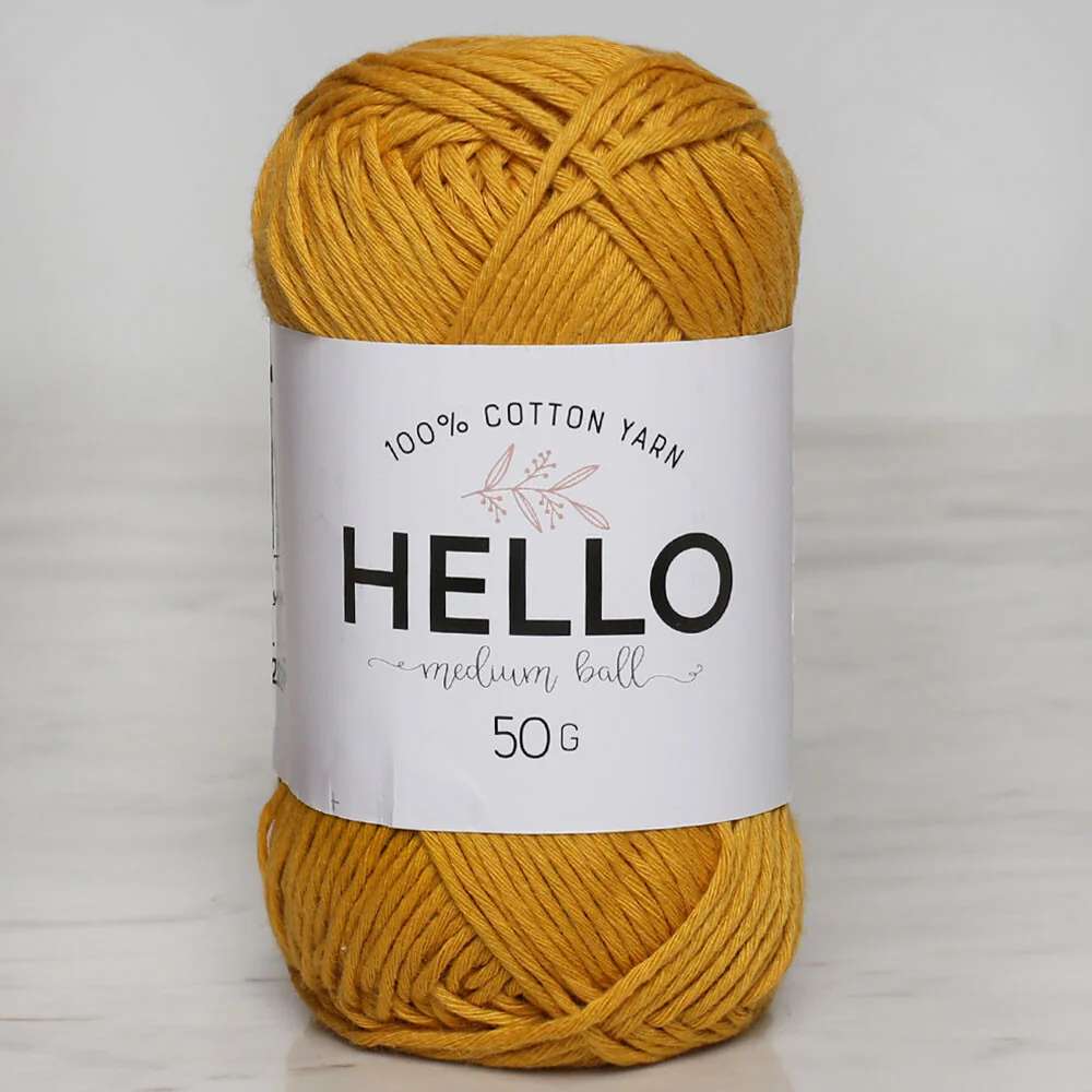 Hello Knitting Yarn, Mustard - 124