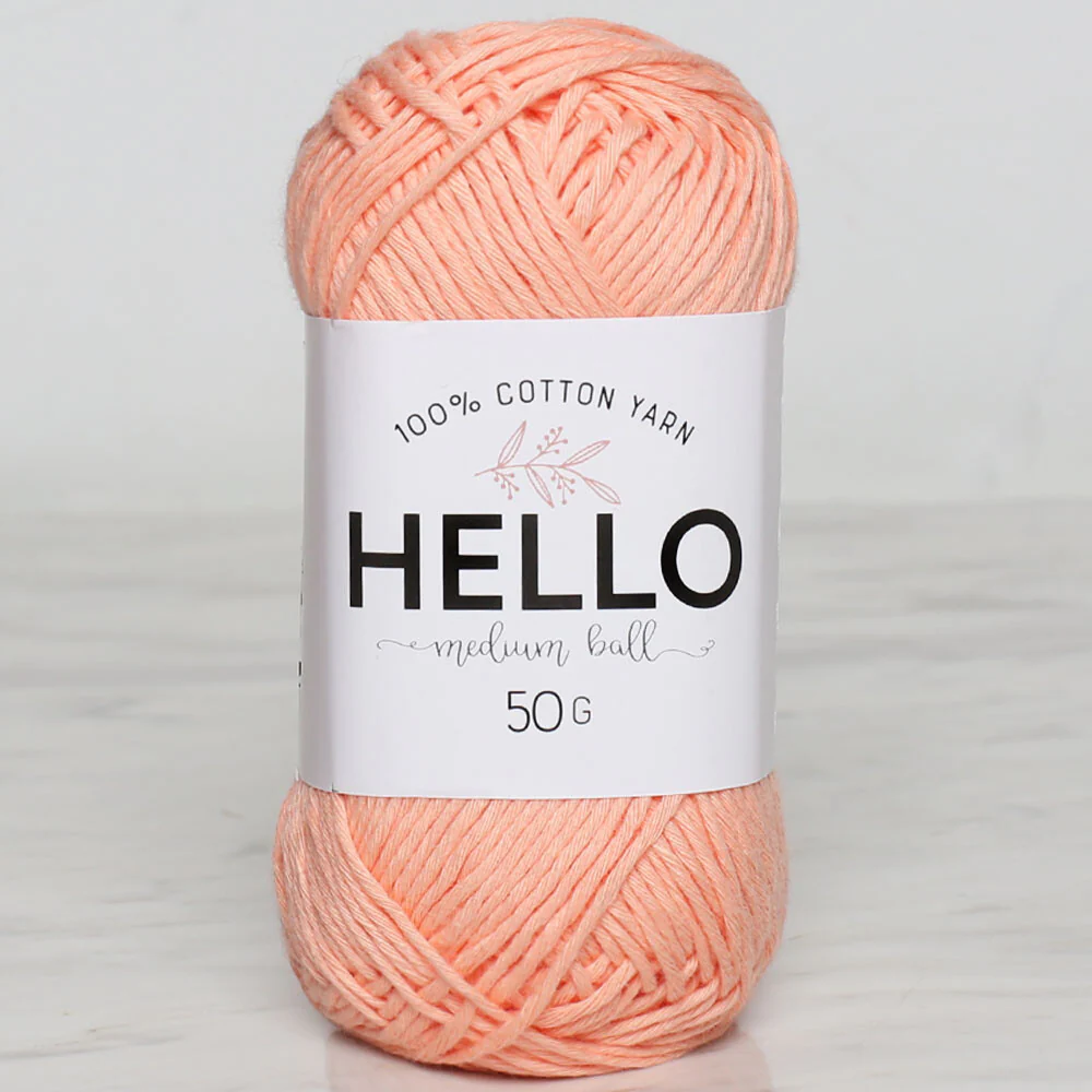 Hello Knitting Yarn, Pinkish Orange - 110