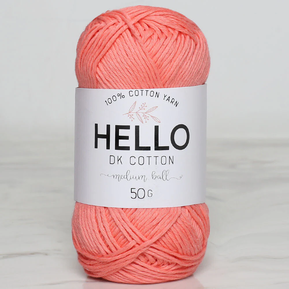 Hello Knitting Yarn, Pinkish Orange - 112