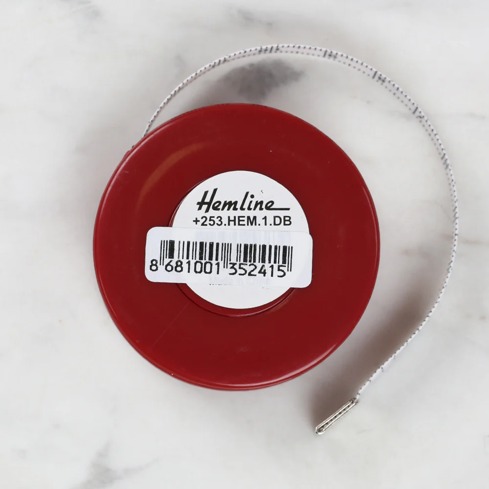 Hemline Automatic Tape Measure Red 150cm/60 inch - 253 - Image 2
