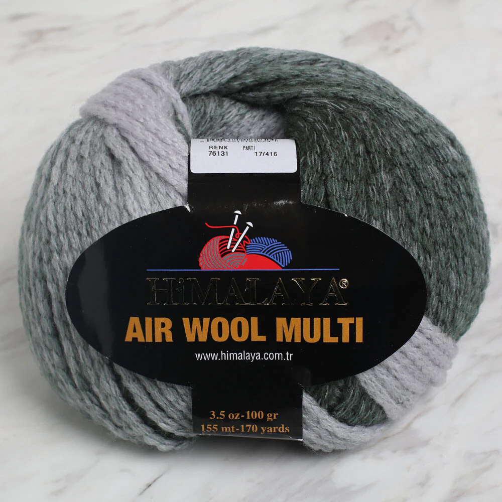 Himalaya Air Wool Multi Yarn, Variegated Color - 76131