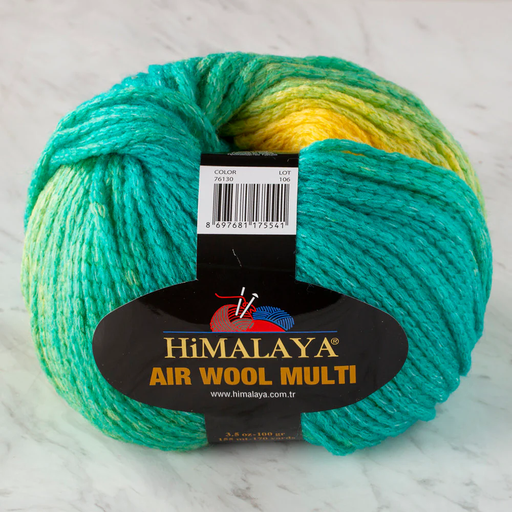 Himalaya Air Wool Multi Yarn, Variegated - 76130
