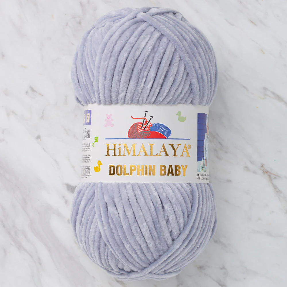 Himalaya Dolphin Baby Chenille Yarn, Grey - 80351