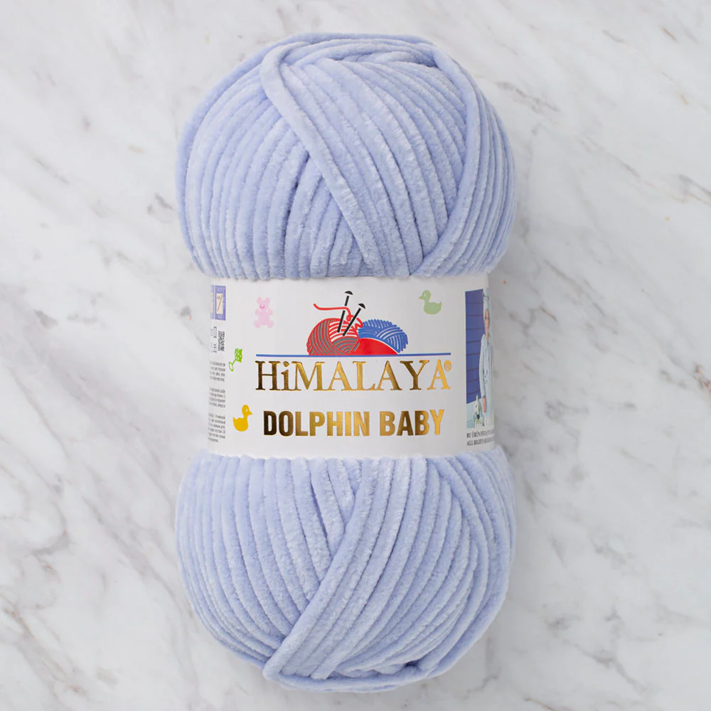 Himalaya Dolphin Baby Chenille Yarn, Ice Blue - 80344