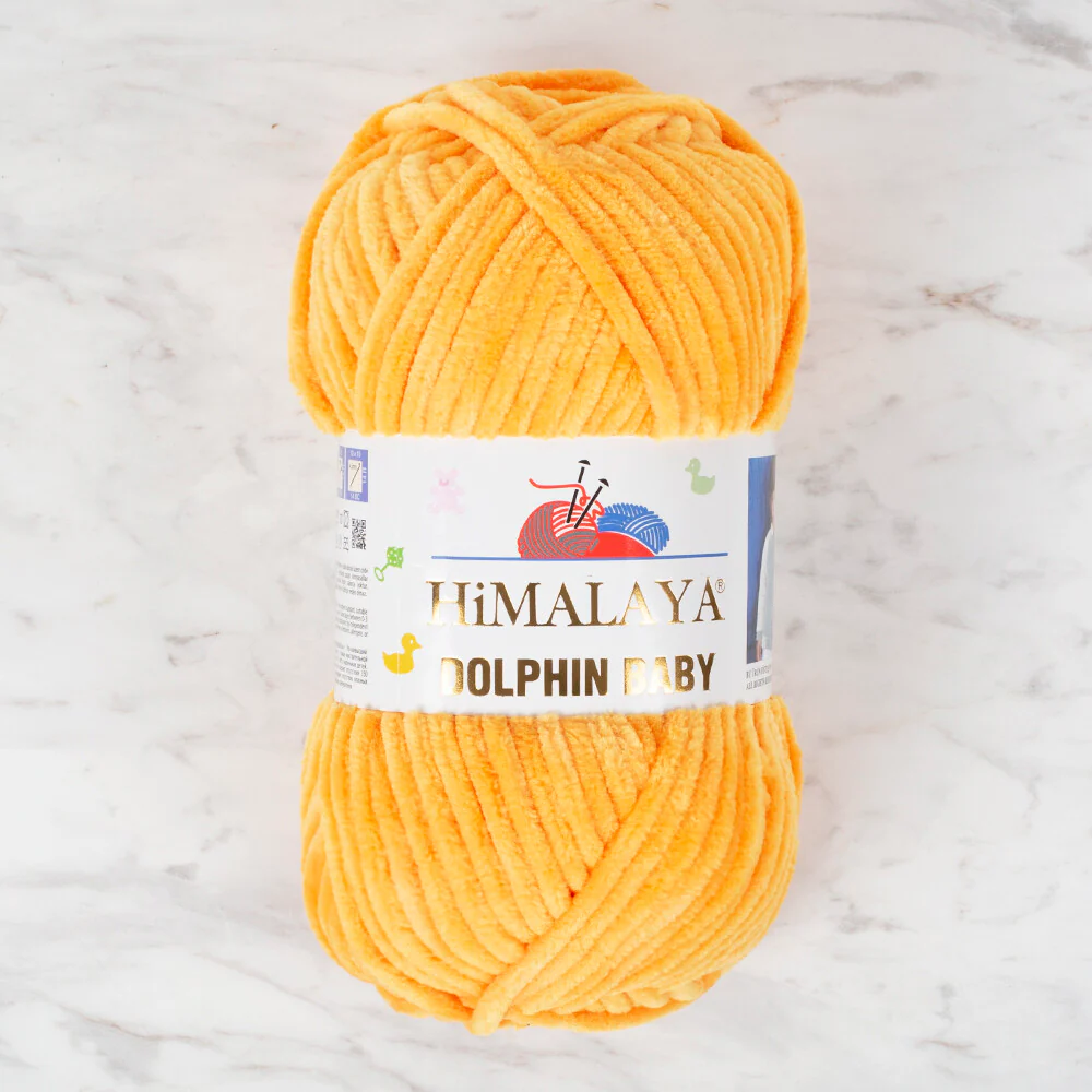 Himalaya Dolphin Baby Chenille Yarn, Yellow - 80368