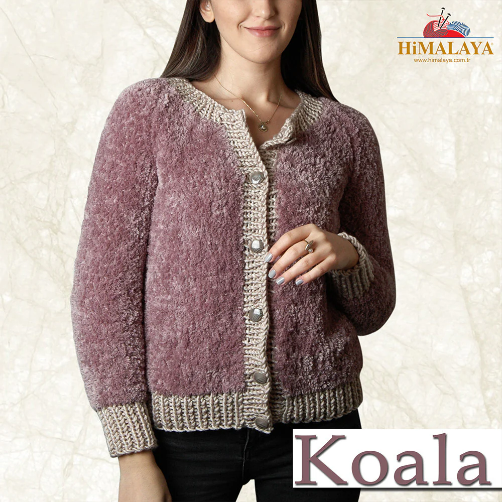 Himalaya Koala Chenille Baby Yarn, Dark Grey - 75707 - Image 5