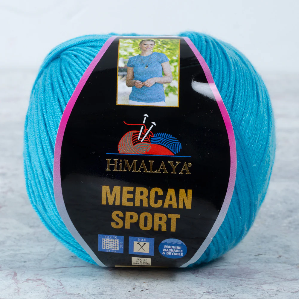 Himalaya Mercan Sport Yarn, Turquoise - 101-13