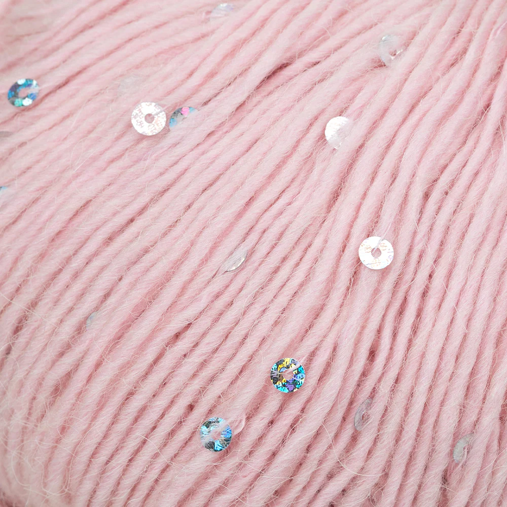 Himalaya Pınar Pullu Hand Knitting Yarn , Pink - 61203 - Image 2