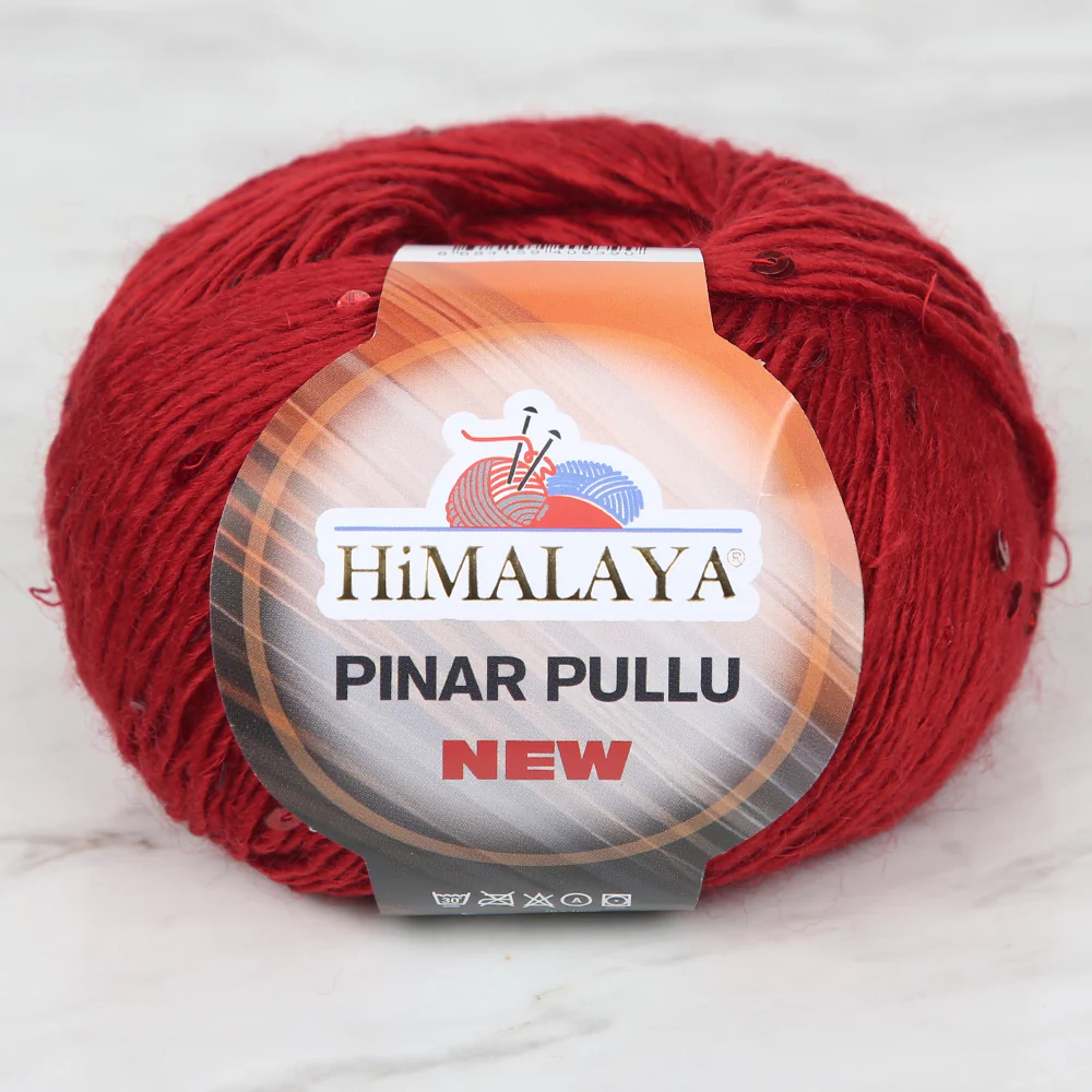 Himalaya Pınar Pullu Hand Knitting Yarn , Red - 61205