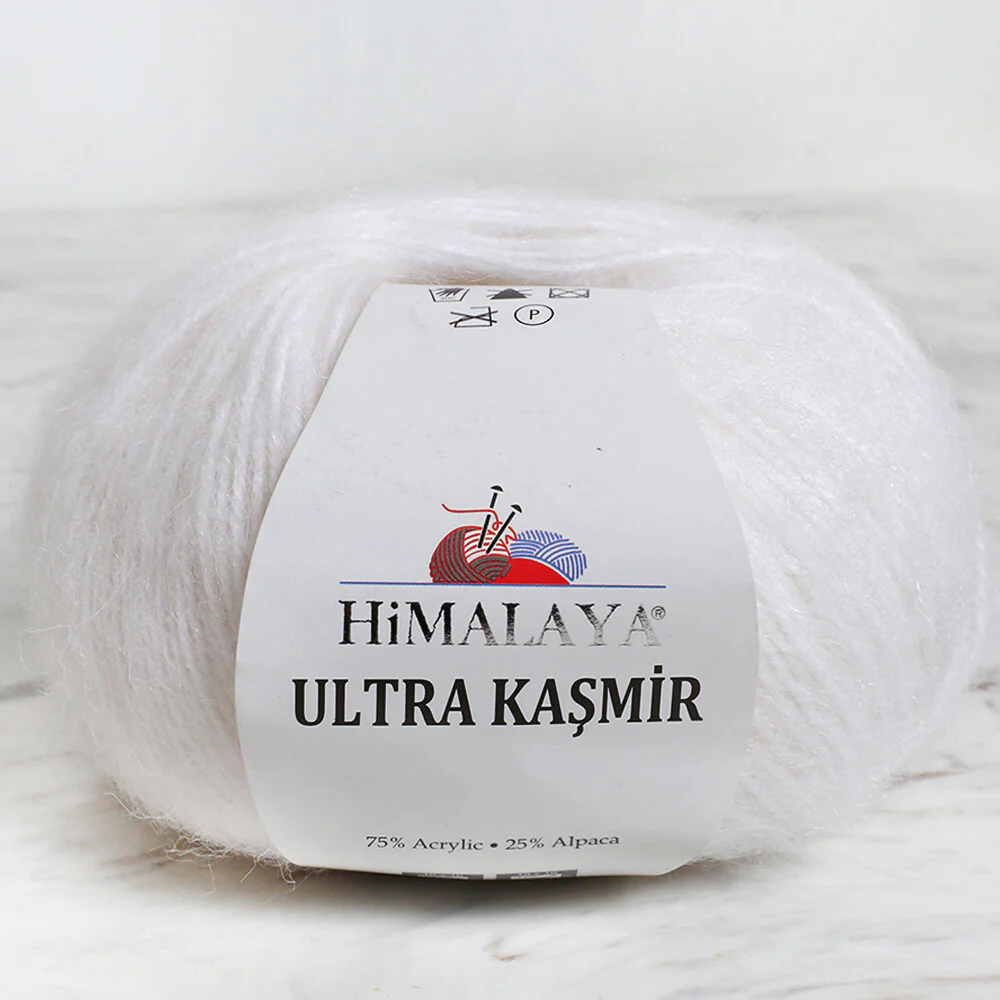 Himalaya Ultra KaÅŸmir Knitting Yarn, White - 56807