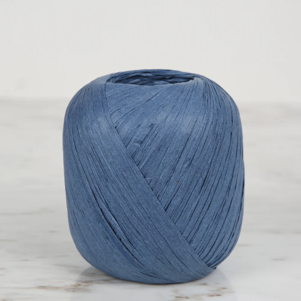 Iplix Natural Raffia Paper Yarn ,Blue - 5