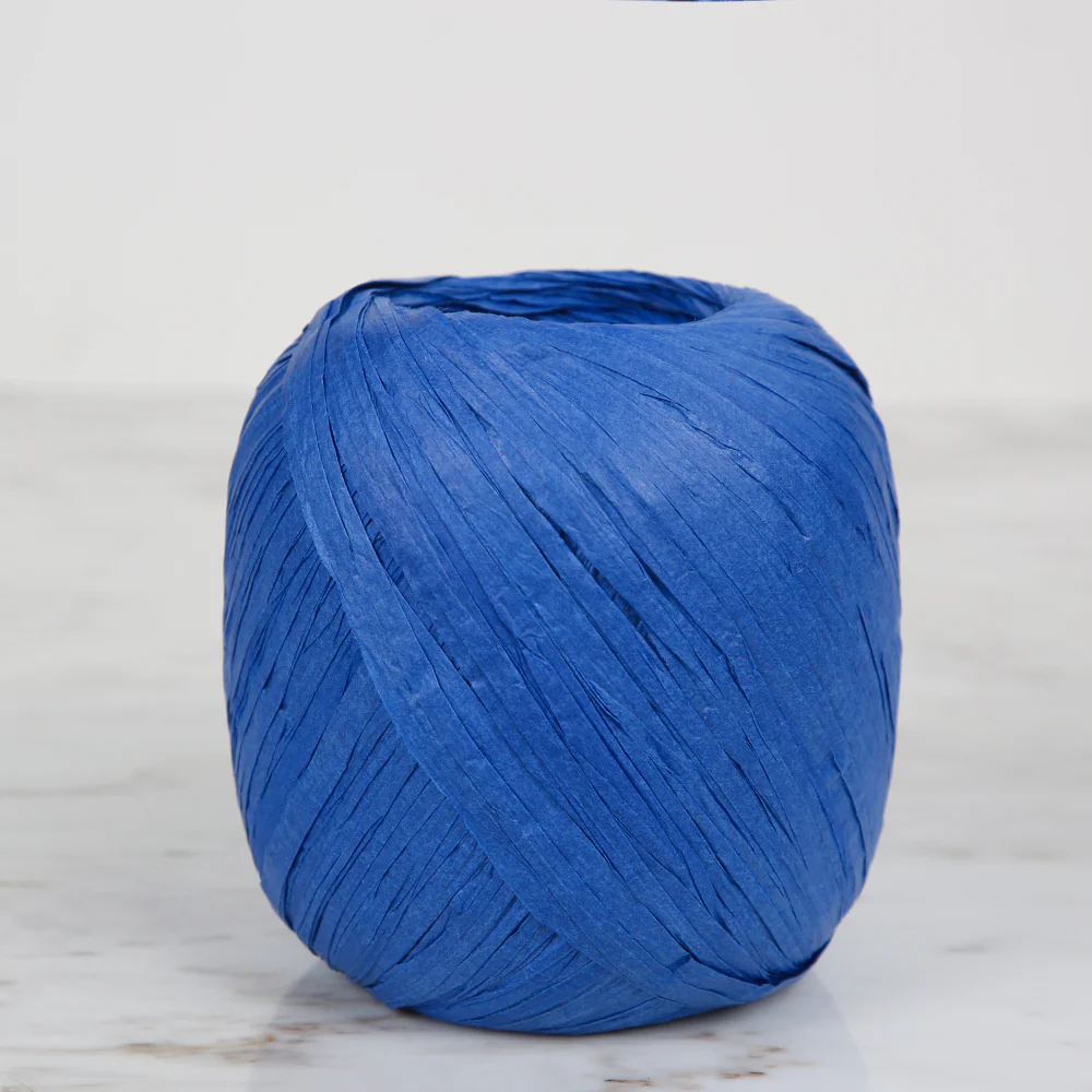 Iplix Natural Raffia Paper Yarn ,Blue - 88A