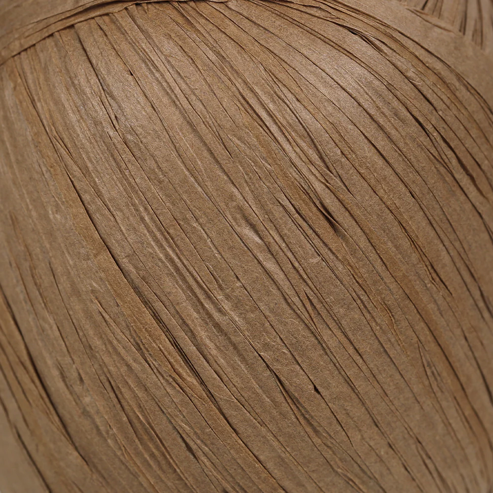 Iplix Natural Raffia Paper Yarn ,Brown - 007 - Image 2