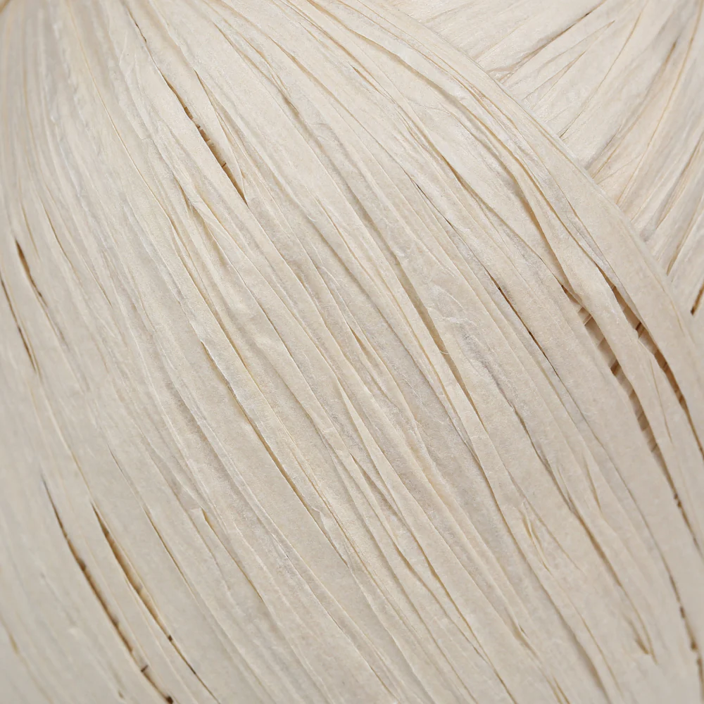 Iplix Natural Raffia Paper Yarn ,Cream - 45 - Image 2