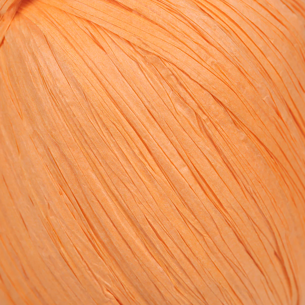 Iplix Natural Raffia Paper Yarn ,Orange - 18 - Image 2