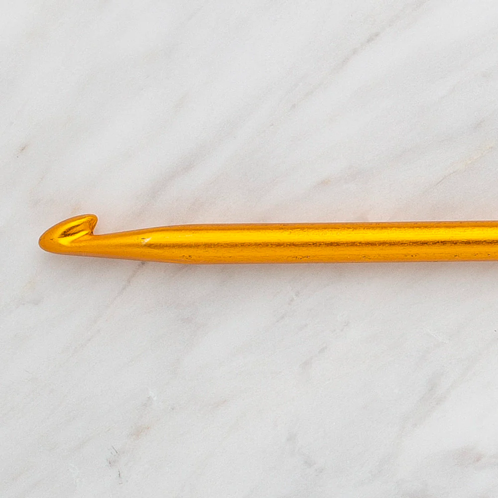 Kartopu 6 mm 35 cm Metal Single Ended Tunisian/afghan Crochet Hook, Yellow - Image 2