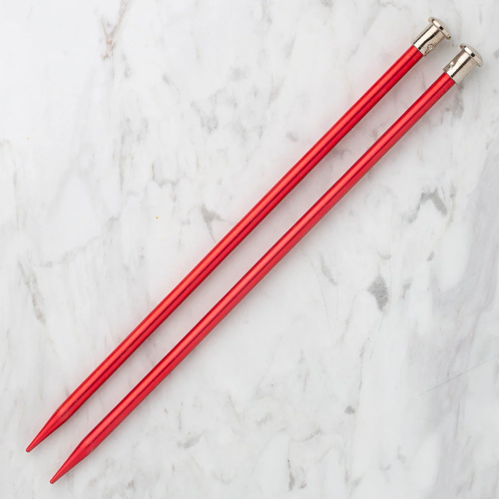 Kartopu 7 mm 25 cm Knitting Needles for Kid, Red