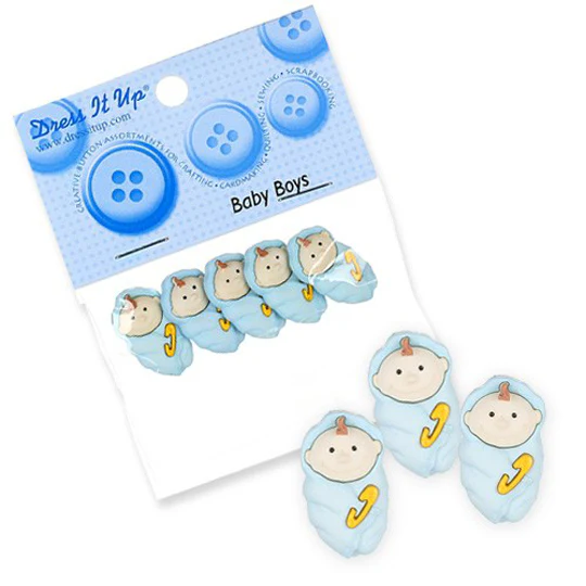 Dress It Up Creative Button Assortment, Baby Boys - 5193