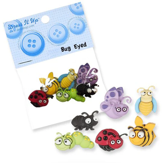 Dress It Up Creative Button Assortment, Bug Eyed - 6551