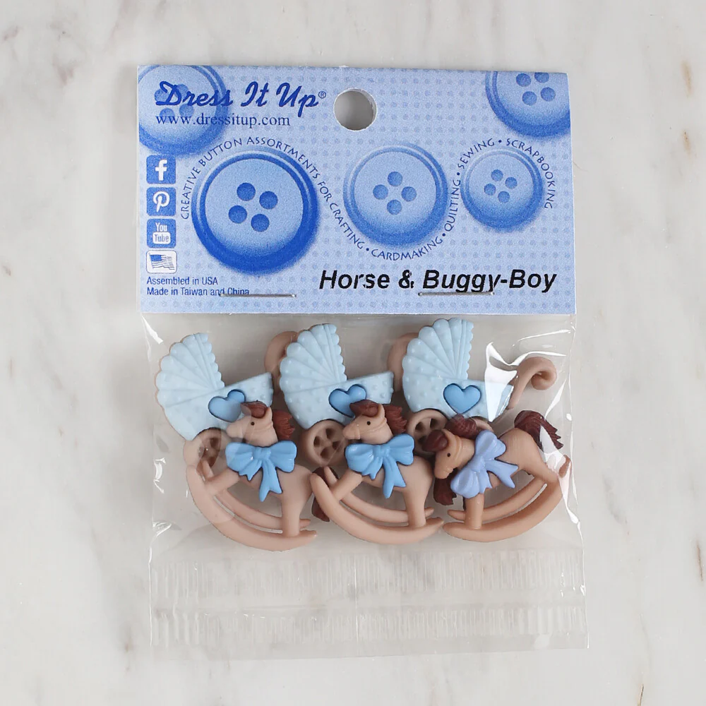 Dress It Up Creative Button Assortment, Horse&Buggy Girl - 5823 - Image 2