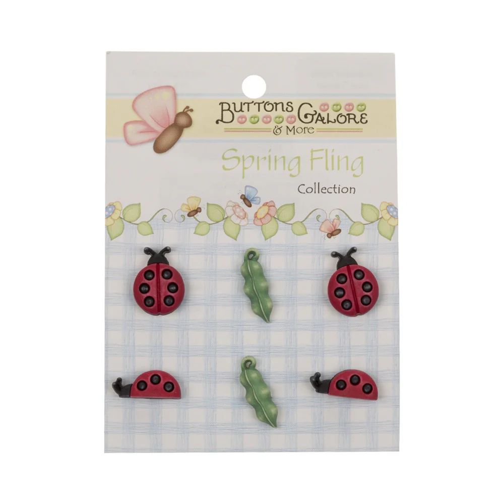 Kartopu Decorative Baby Button, Lady Bug - SF101
