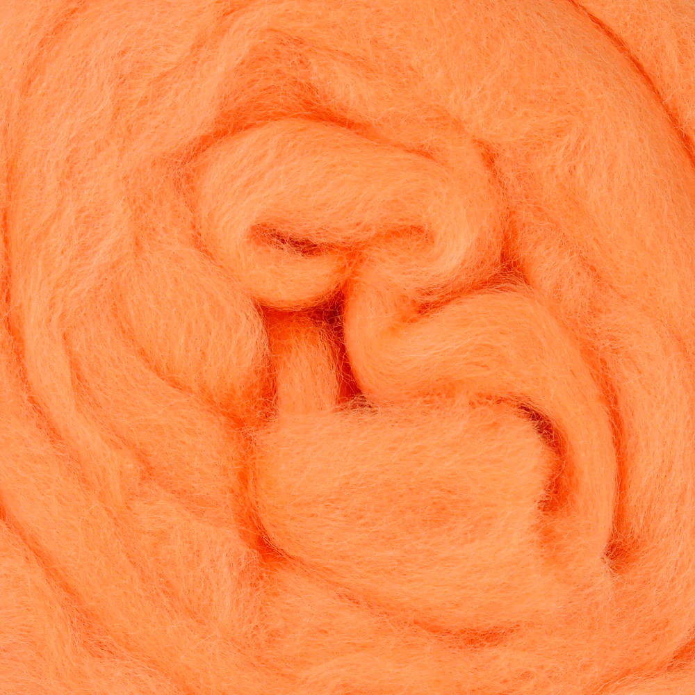 Kartopu Natural Wool Roving Felt,Orange - K209 - Image 3