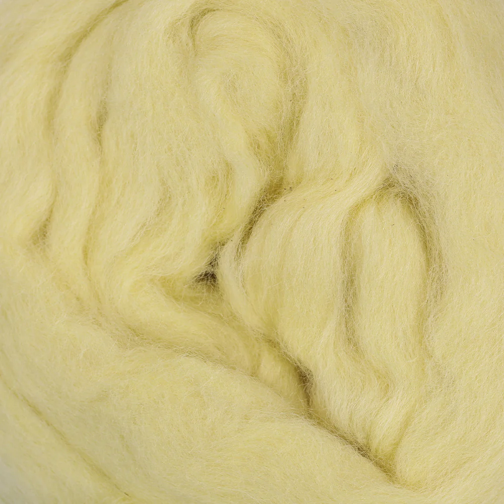 Kartopu Natural Wool Roving Felt,Yellow - K325 - Image 3