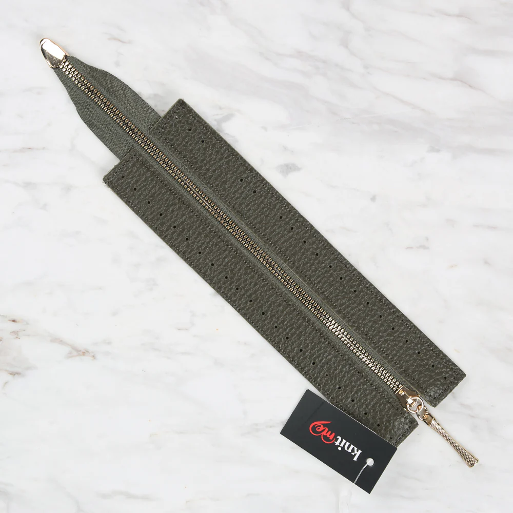Knitme Bag Zipper 6x22 cm Khaki BA-0071