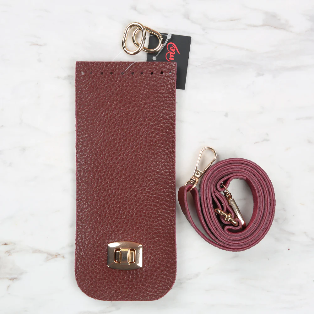 Knitme Clip Phone Set 8.5x20 cm Claret Red BA-0047