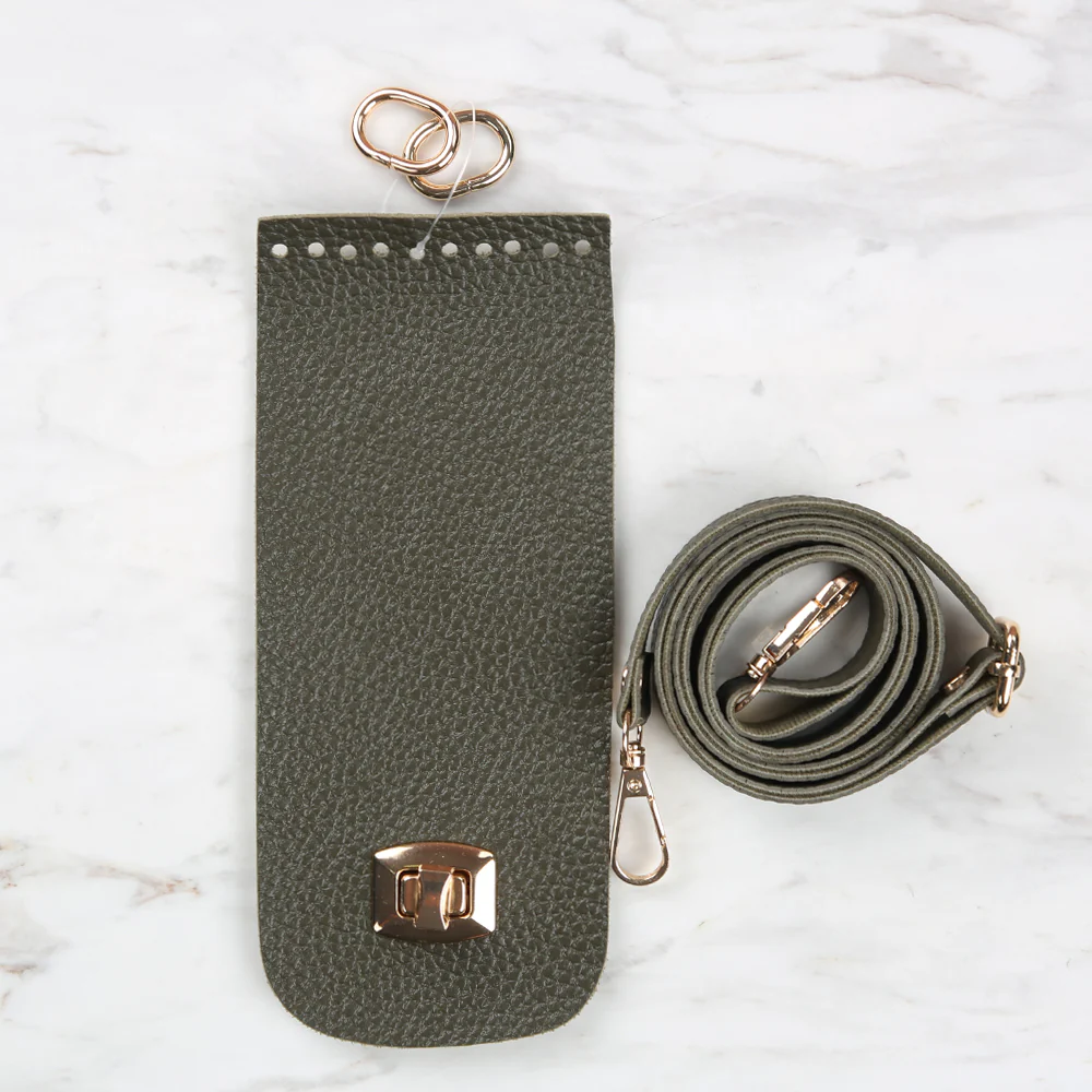 Knitme Clip Phone Set 8.5x20 cm Khaki BA-0047