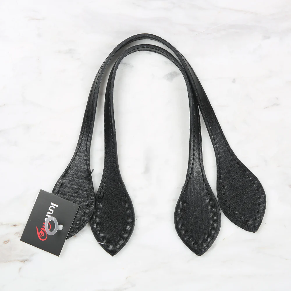 Knitme Dyed Bag Handle 37 cm Black BA-0057