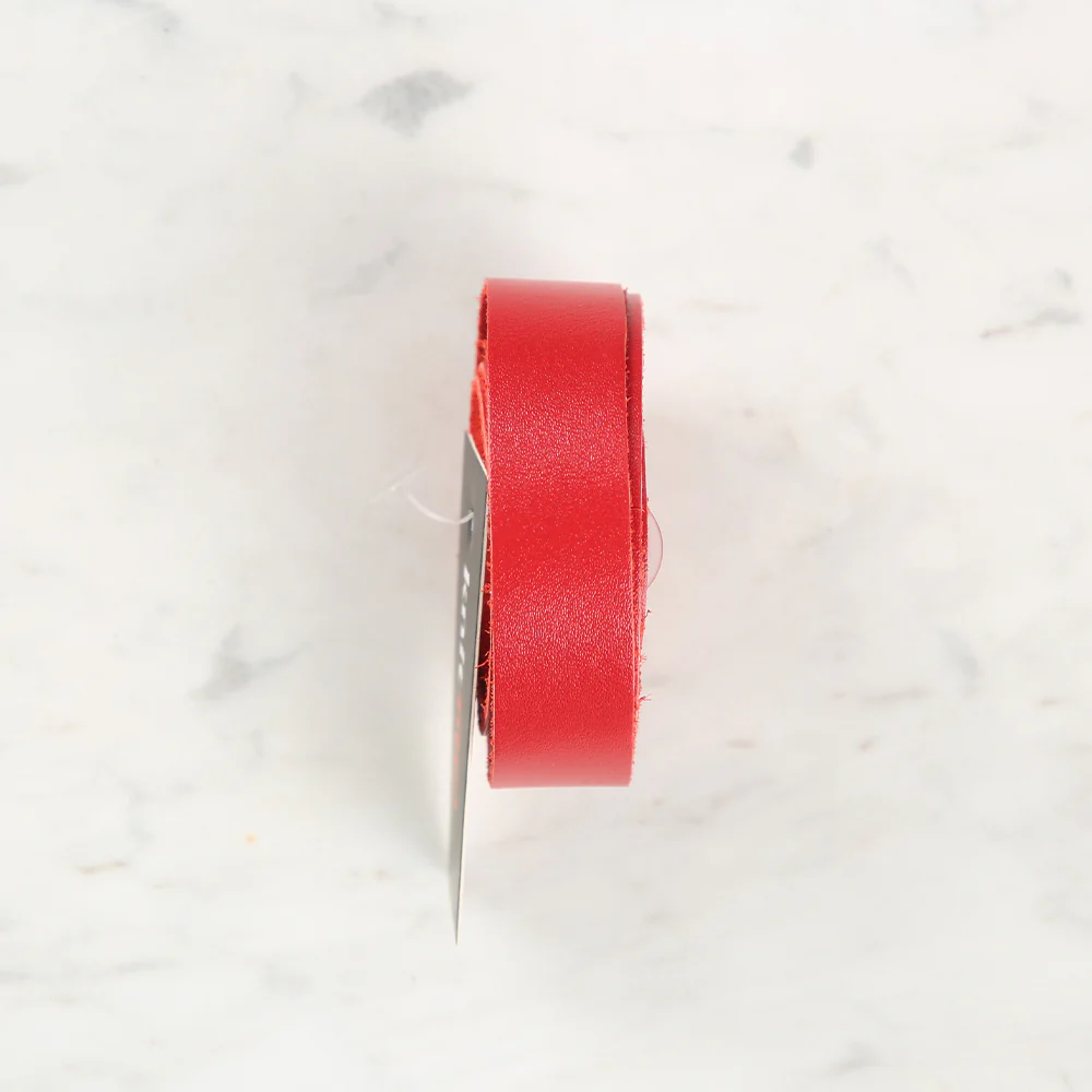 Knitme Genuine Leather Sports Sewing Bag Strap 70x1.7 cm Red BA-0075 - Image 2