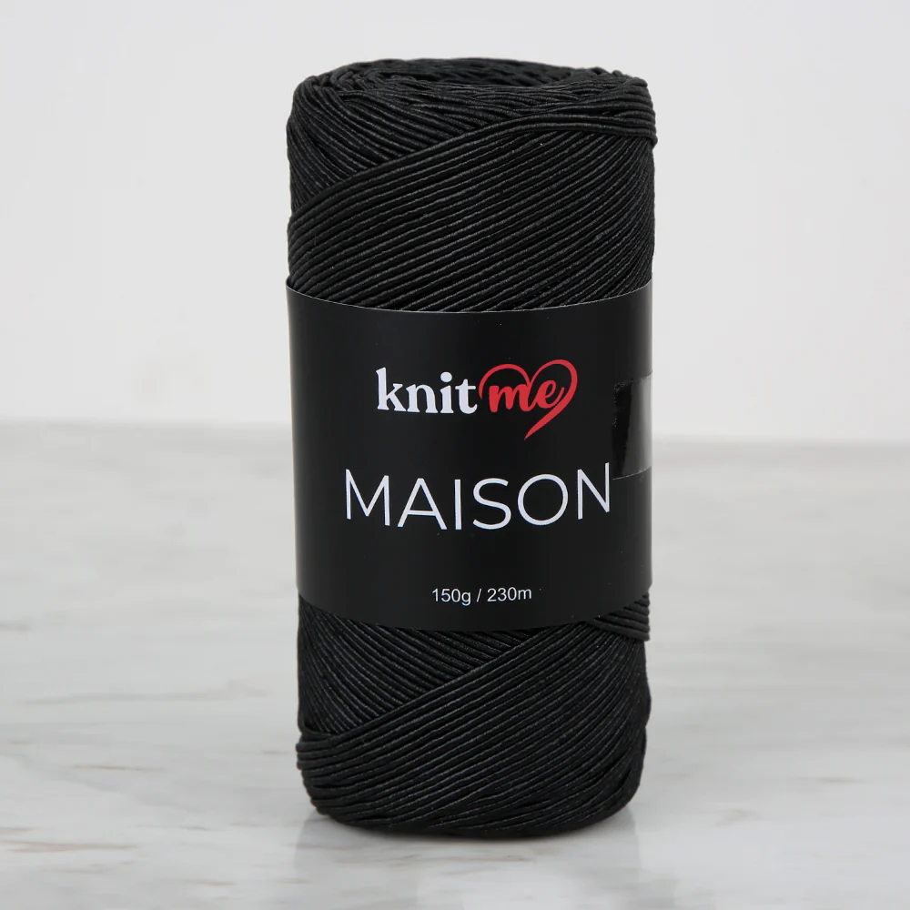 Knitme MAISON Hand Knitting Yarn ,Black KNM04