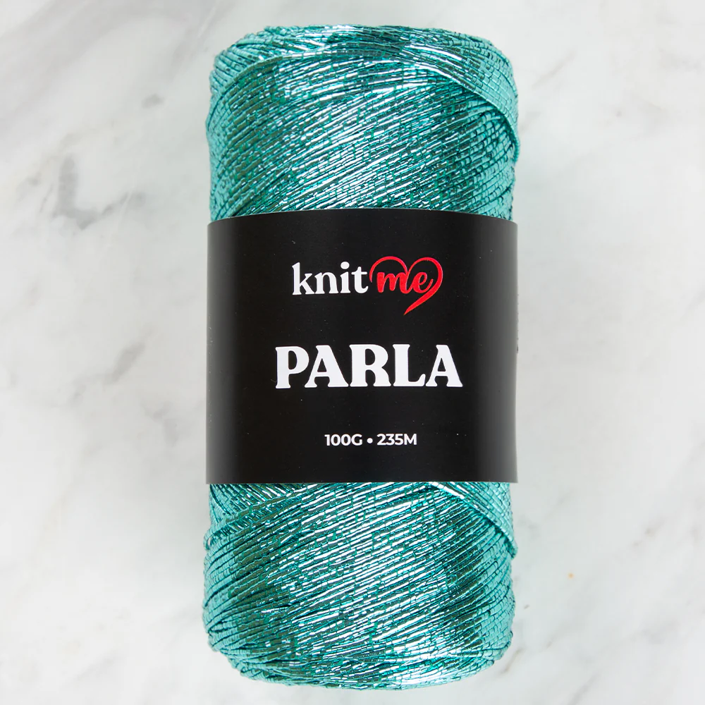 Knitme Parla Glitter Knitting Yarn - Green