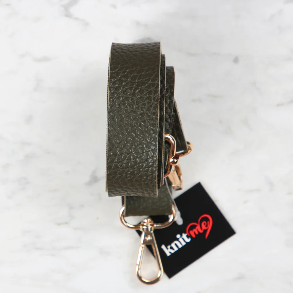 Knitme Sliding Buckle Bag Strap 130x2,5 cm Khaki BA-0003 - Image 2