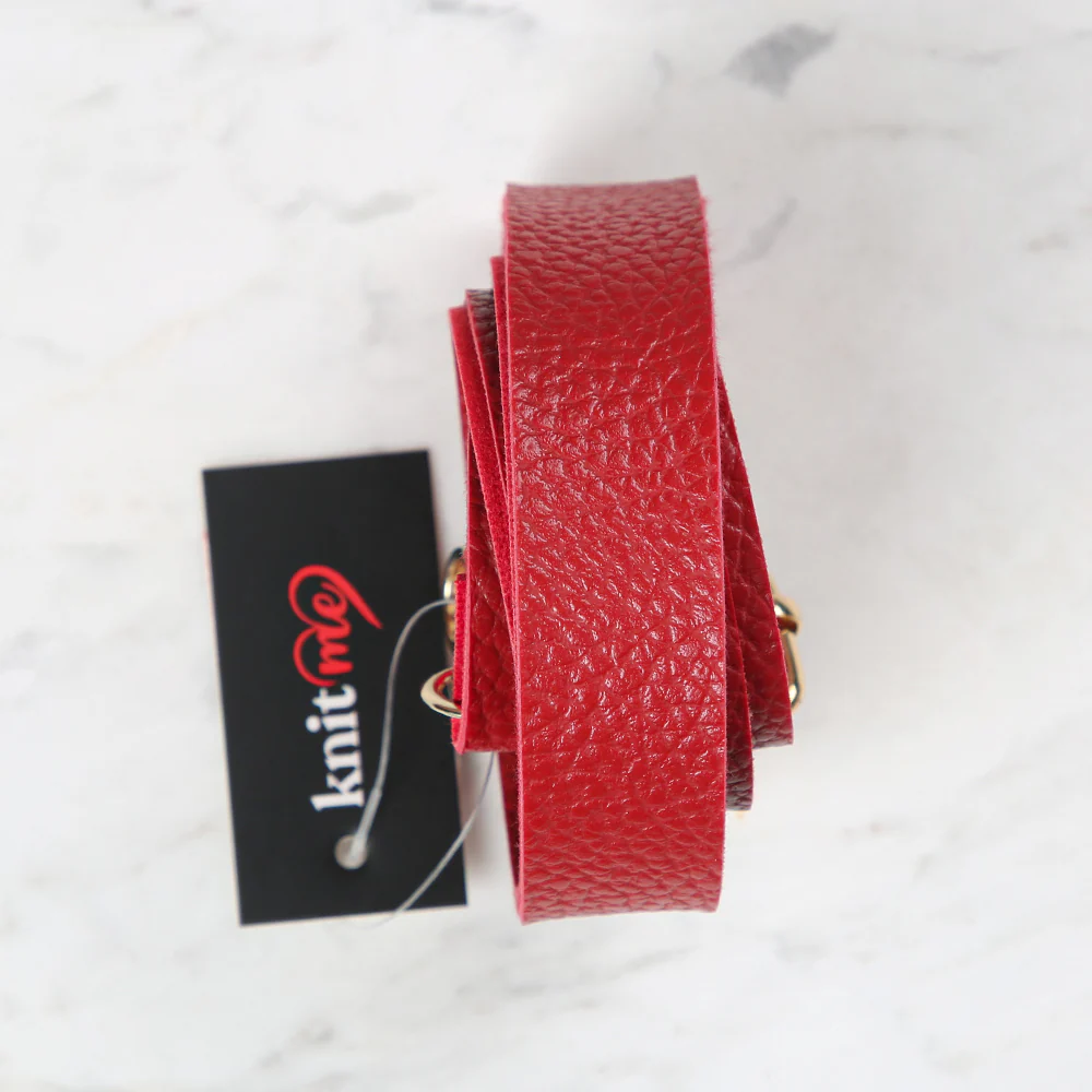 Knitme Sliding Buckle Bag Strap 130x2,5 cm Red BA-0003 - Image 2