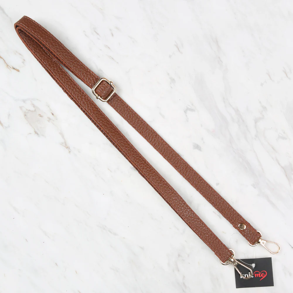 Knitme Sliding Buckle Bag Strap 135x1.5 cm Brown BA-0073