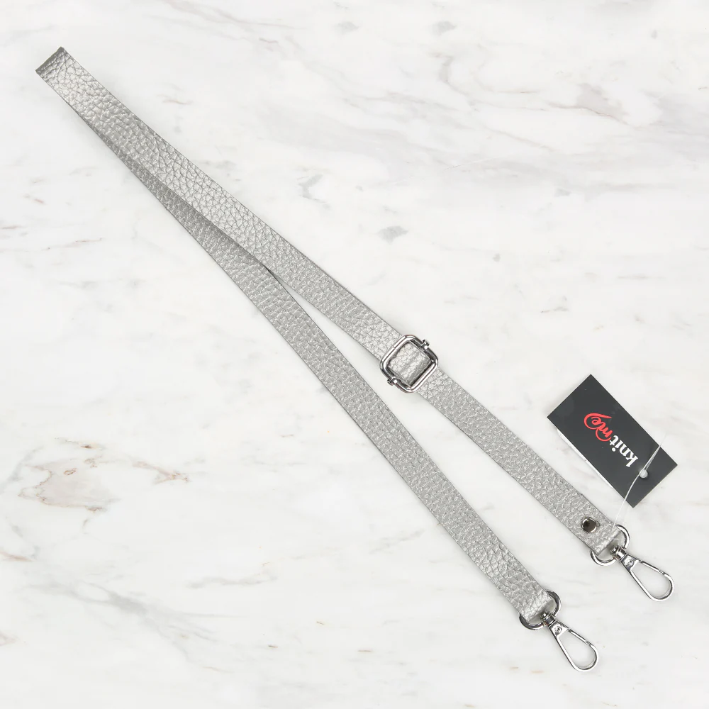Knitme Sliding Buckle Bag Strap 135x1.5 cm Silver BA-0001