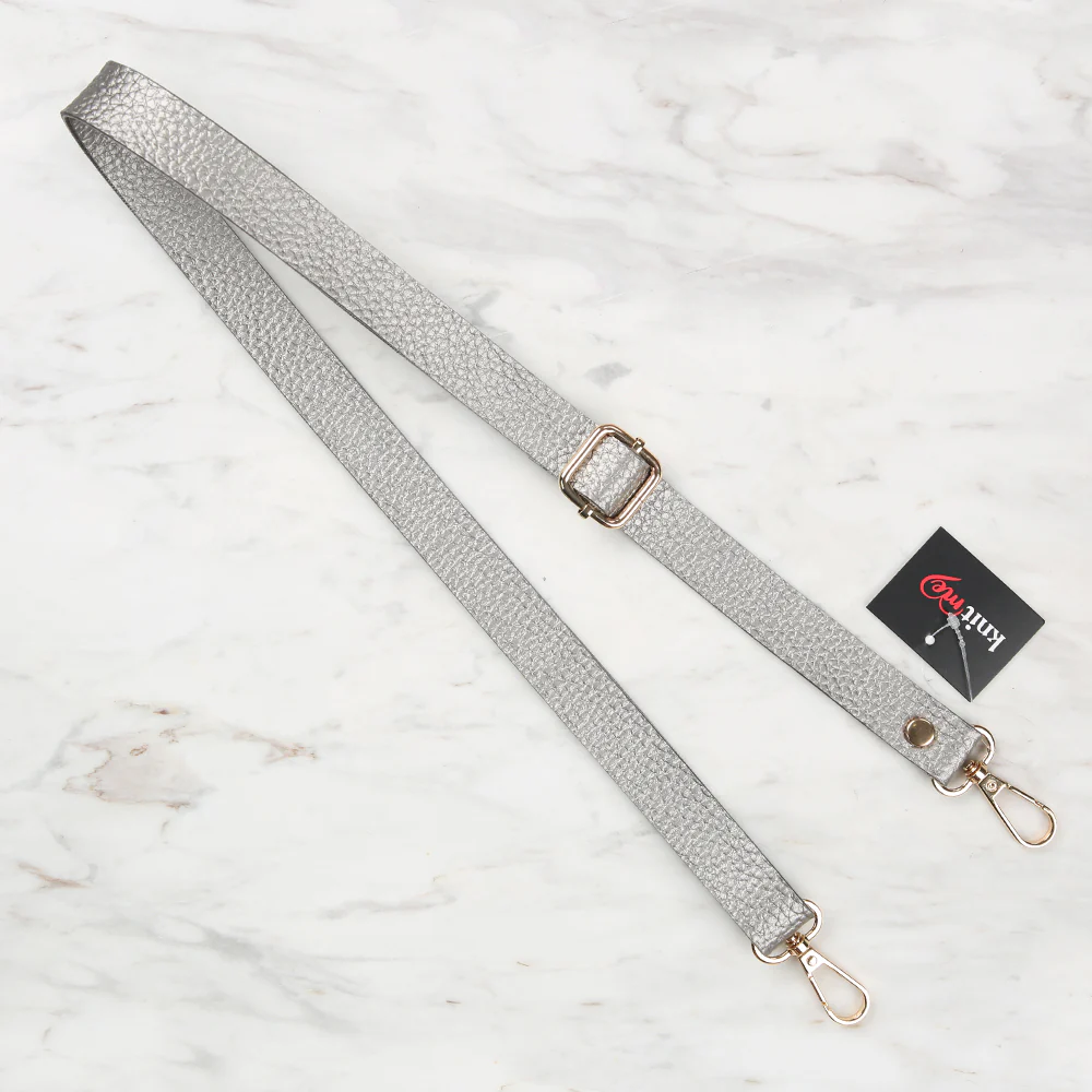 Knitme Sliding Buckle Bag Strap 135x2cm Silver BA-0002